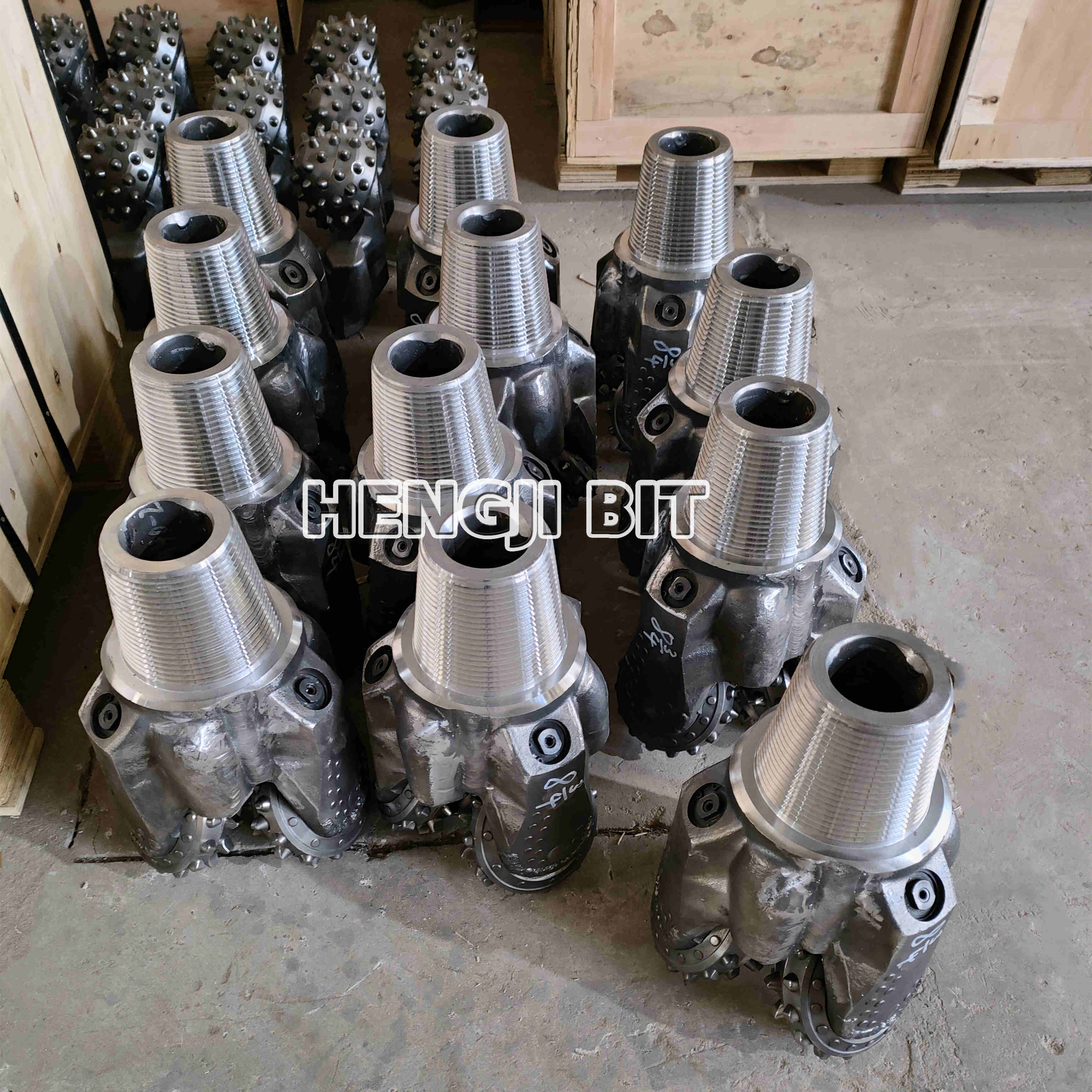 8 34 industrial drill bits displayed